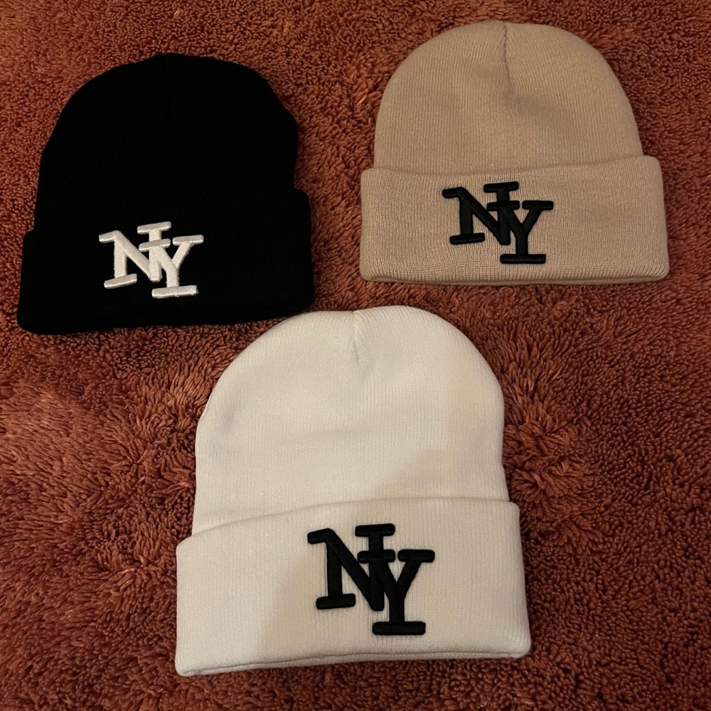 3 NY Logo Beanie NWOT